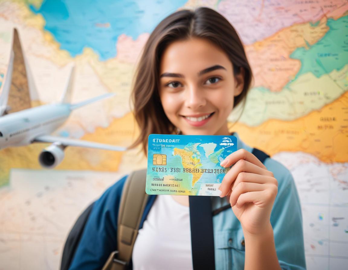 อินโฟกราฟิกการขอบัตรเครดิตสำหรับนักเรียน พร้อมข้อมูลประกันภัยเดินทางฟรี