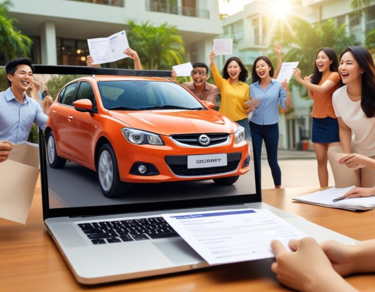รถยนต์สปอร์ตล้ำสมัยใต้แสงกระพริบของเมืองใหญ่ เงาสะท้อนการงดงามของชีวิตเมืองสมัยใหม่