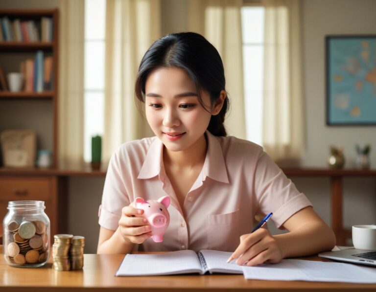 คนหนุ่มอย่างรอบคอบในการจัดการเงินออมที่สำคัญ - รับซื้อบิลและเหรียญอย่างตั้งใจ